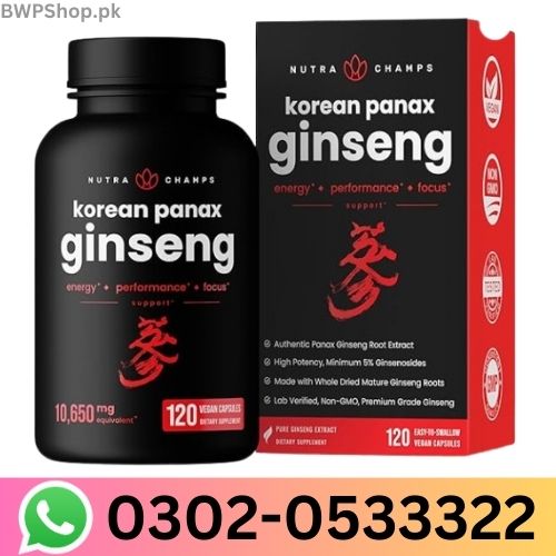 NutraChamps Korean Red Panax Ginseng Capsules In Pakistan