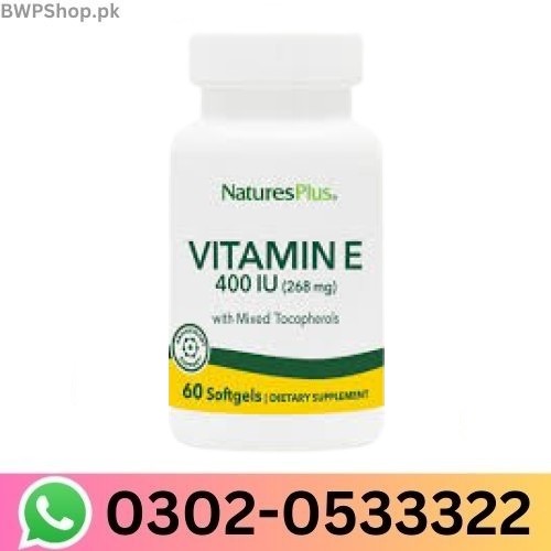 Nature's Plus Vitamin E 400 IU mixed Tocopherol 60 softgels