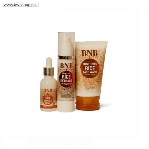 Bnb Organic Rice Glow Day Care Essentials (Facewash + Cream + Serum) In Pakistan